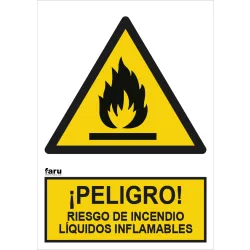 SEÑAL PELIGRO  INCENDIO LIQ INFL