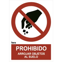 SEÑAL PROH ARROJAR OBJET AL SUELO