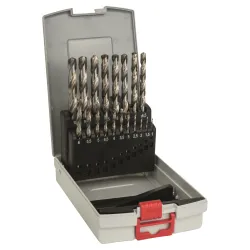 Set de brocas helicoidales PRO Metal HSS-G, 19 uds.