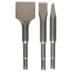 Set de cinceles PRO SDS plus-4C, puntero 140 mm, plano 20 x 140 mm, pala 40 x 140 mm, 3 unidades