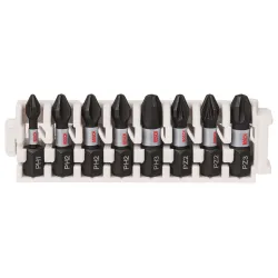 Set de puntas de atornillar PRO Impact, PH1; PH2 (x2); PH3; PZ1; PZ2 (x2); PZ3, 25 mm, 8 uds.