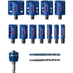Set de sierra de corona EXPERT Tough Material de 20/22/25/32/35/40/44/51/60/64/76 mm, 14 unidades