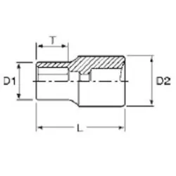 VASO 1/4" 10MM M140510-C