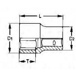 VASO DE IMPACTO 1/2'  11MM 920511N