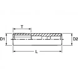 VASO  LARGO 1/4" 10MM M140610-C