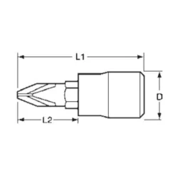 VASO PUNTA PH0 1/4" M141300-C