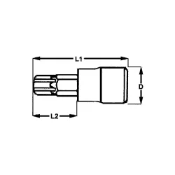 VASO PUNTA TORX10 1/4" M141210T-C